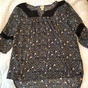 Mossimo Sheer Flower Pattern Shirt